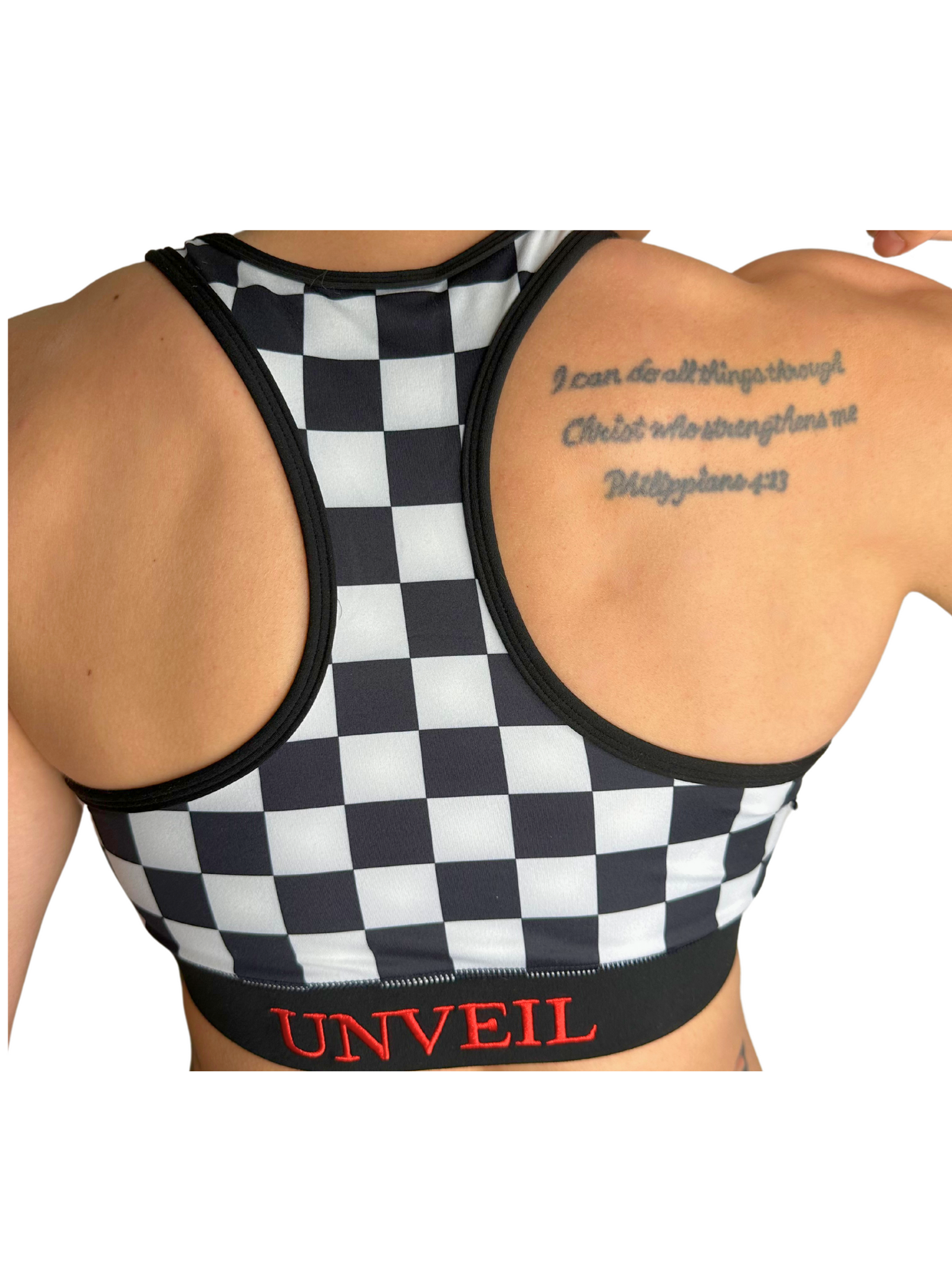 Checkered Athletic Bra