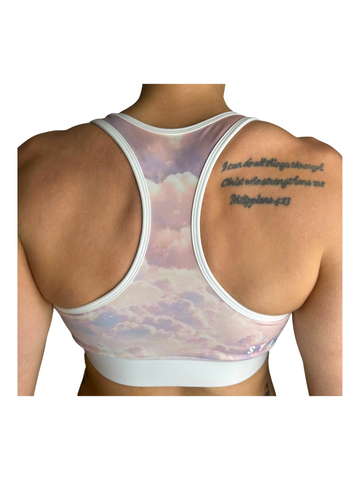 Pink Clouds Athletic Bra